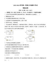 山东省东营市开发区五校联考2023-2024学年九年级上学期期中考试物理试题