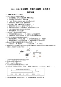 山东省济宁市汶上县2023-2024学年九年级上学期第一次月考物理试卷