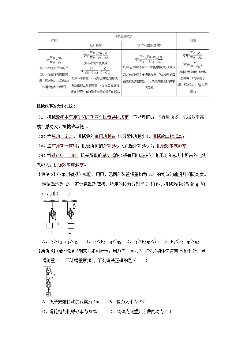 人教版八年级物理下册 12.3《 机械效率》专题训练（原卷版+专题训练）03