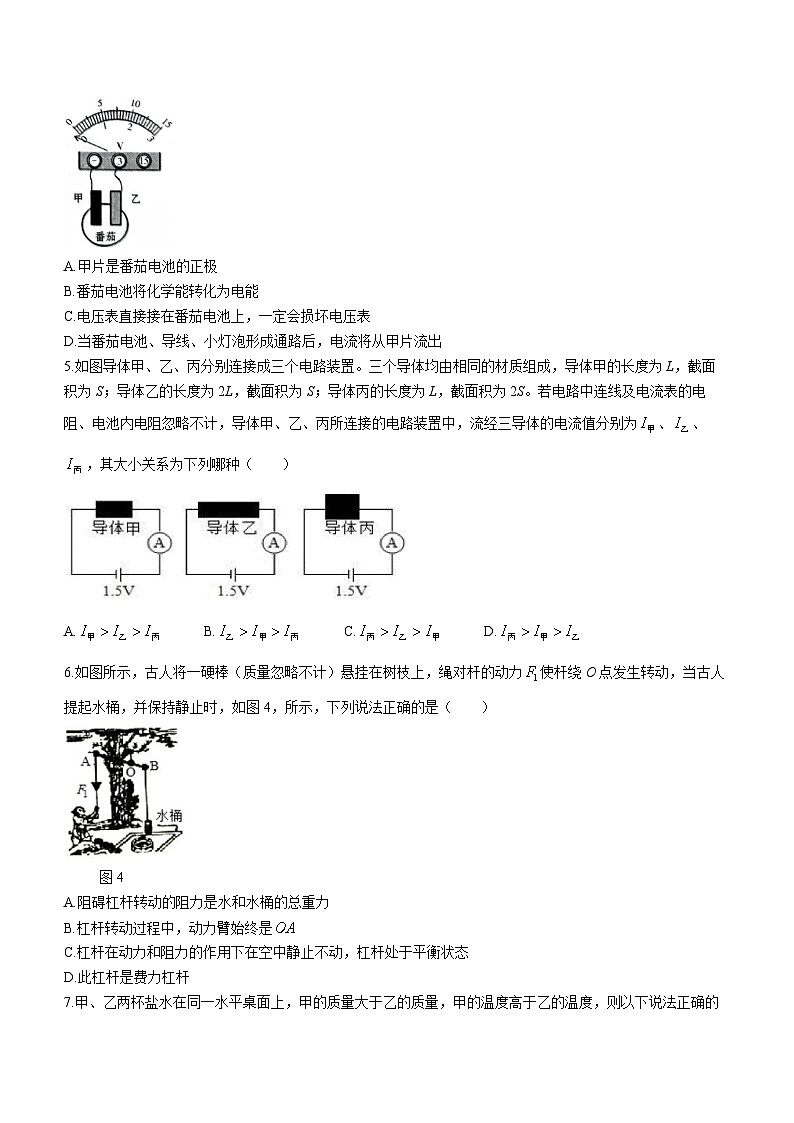 广东省广州市第七中学2023-2024学年九年级上学期期中考试物理试题(无答案)第2页
