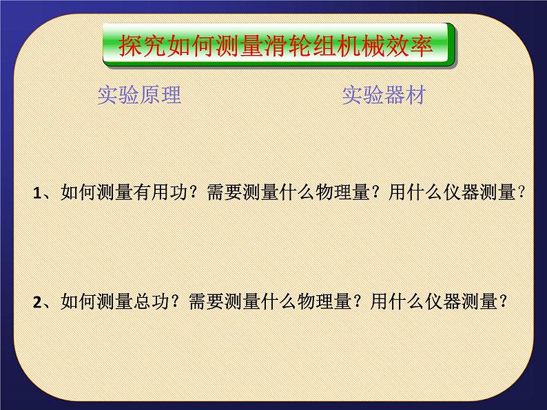 北师大版物理八年级下册 9.6 测滑轮组机械效率 课件第4页