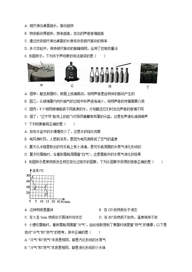 2023-2024学年广东省深圳市龙岗区八年级上学期11月期中物理质量检测模拟试题（含答案）第2页