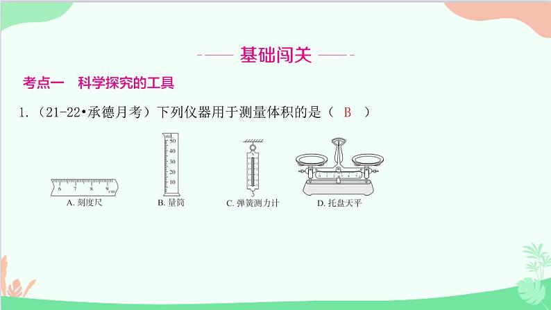 教科版物理八年级上册 第一章 走进实验室 1.走进实验室：学习科学探究课件02