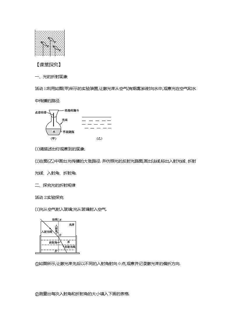 沪教版物理八年级上册4.3物理 光的折射 教案第2页