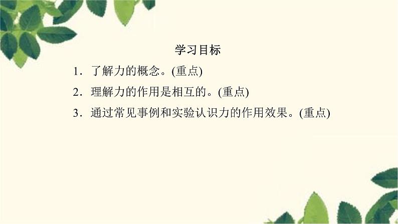 沪教版物理八年级上册 第六章  熟悉而陌生的力1.第一节  力 课件第3页