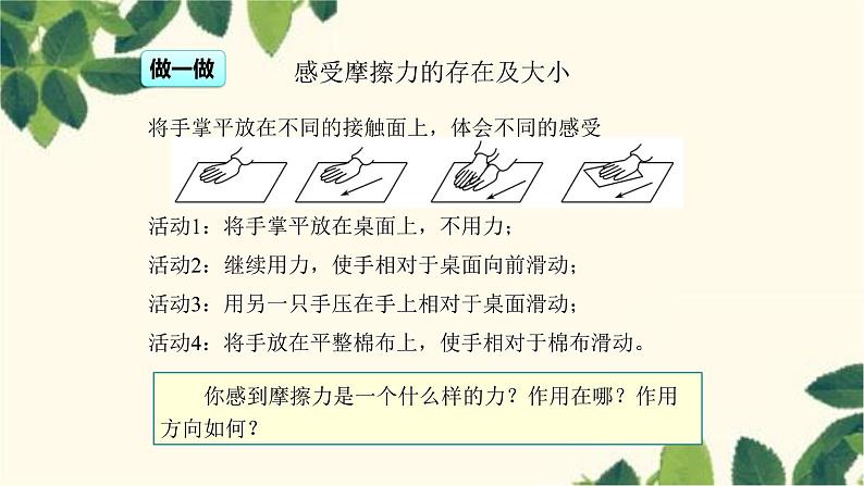 沪教版物理八年级上册 第五节  科学探究：摩擦力（第1课时） 课件04