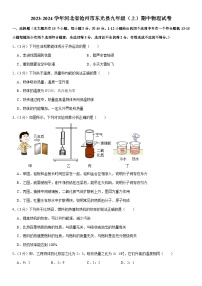 河北省沧州市东光县2023-2024学年九年级上学期期中物理试卷