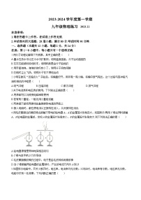 辽宁省大连市瓦房店市第三初级中学2023-2024学年九年级上学期期中考试物理试题