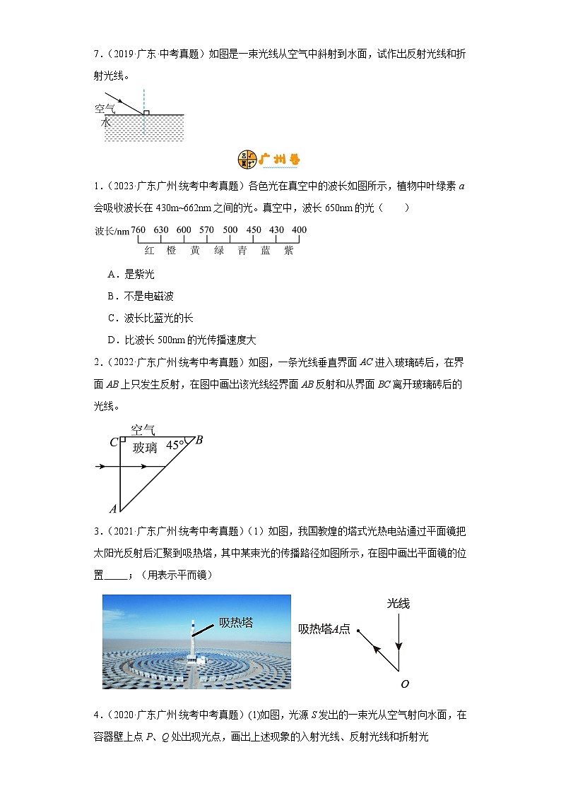 专题03 光现象-备战2024年广东物理中考之5年中考1年模拟专题复习03