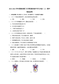 福建省漳州市厦门大学附属实验中学2023-2024学年九年级上学期期中考试物理试题