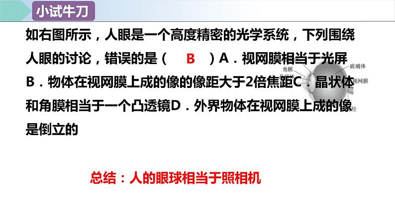 人教版八年级物理上册《5.4眼睛和眼镜》课件第6页