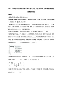 2023-2024学年安徽省合肥市蜀山区九年级上学期12月月考物理质量检测模拟试题（含答案）