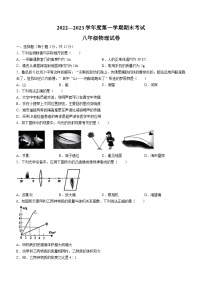 吉林省四平市伊通满族自治县2022-2023学年八年级上学期期末考试物理试题