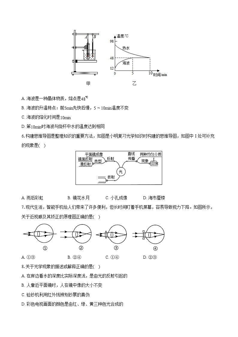 2022-2023学年江苏省宿迁市八年级（上）期末物理试卷（含答案解析）02