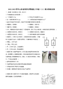 2022-2023学年山东省菏泽市郓城县八年级（上）期末物理试卷(含详细答案解析)