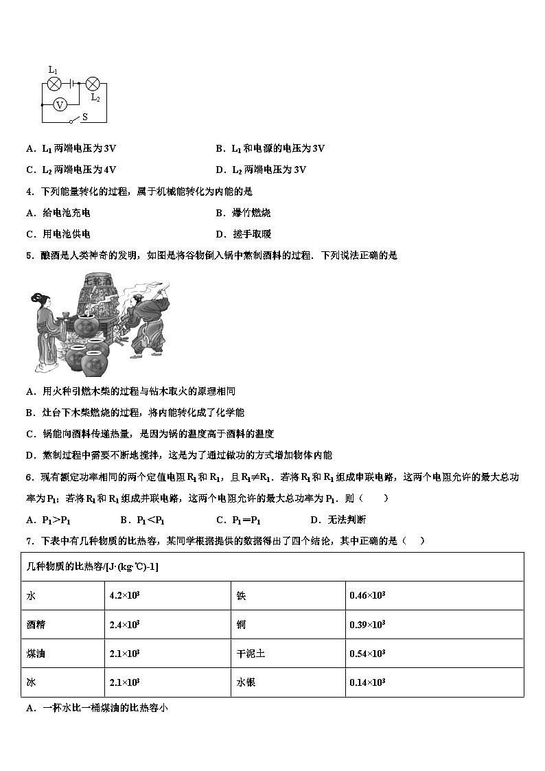 2023-2024学年内蒙古物理九年级第一学期期末学业水平测试模拟试题02