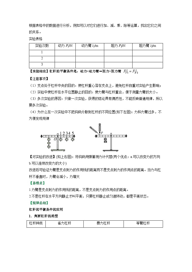 11.1杠杆-2023-2024学年九年级物理上册知识归纳+高效训练（苏科版）03