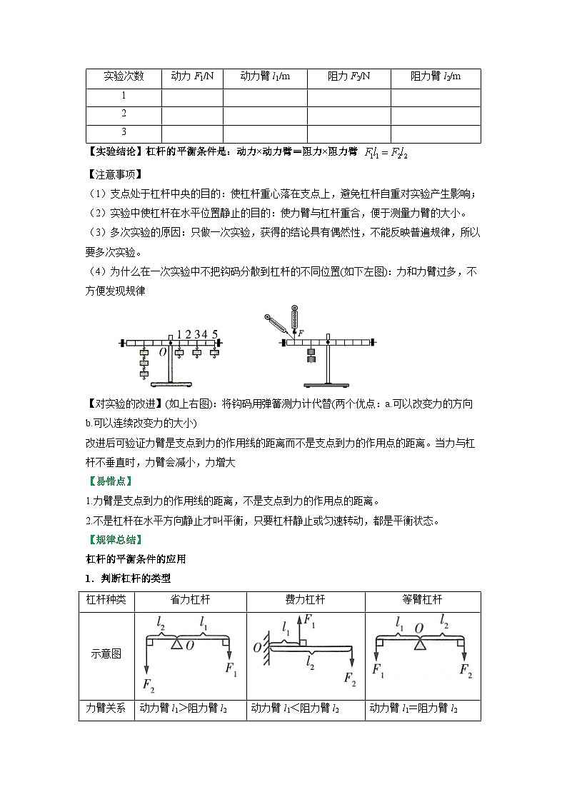 11.1杠杆-2023-2024学年九年级物理上册知识归纳+高效训练（苏科版）03