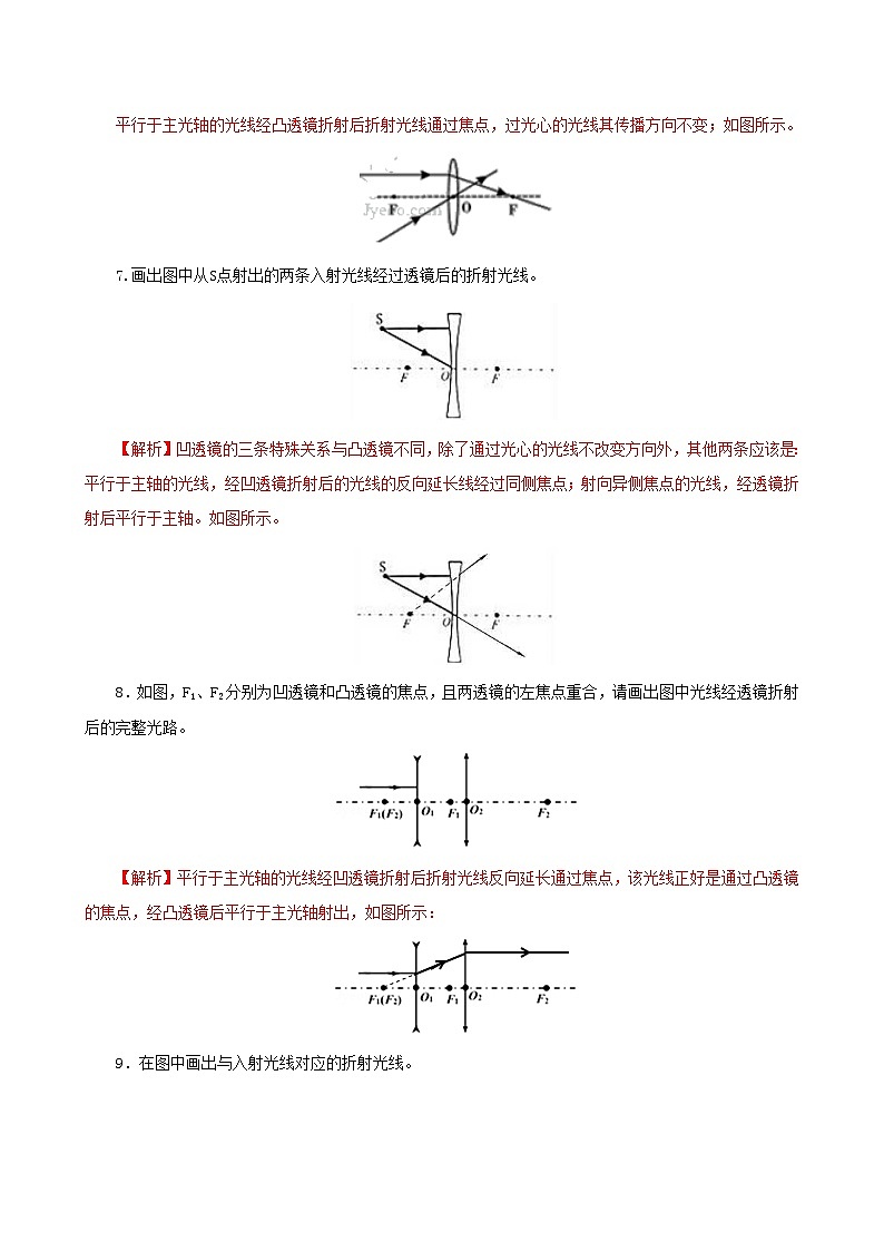 4.2  透镜（练习）（解析版）-2021年八年级上册（苏科版）03