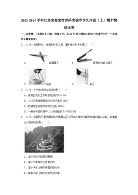 江苏省淮安市洪泽实验中学2023-2024学年九年级上学期期中物理试卷