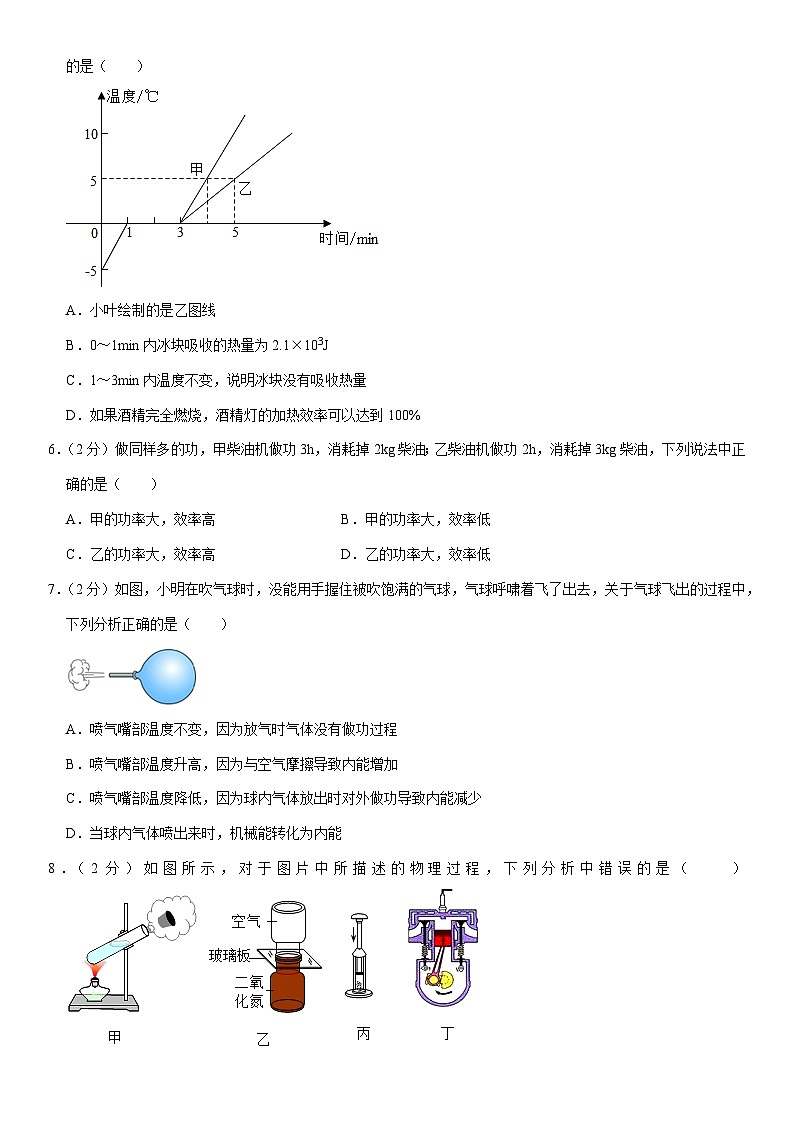四川省绵阳市江油市2023-2024学年九年级上学期期中物理试卷02