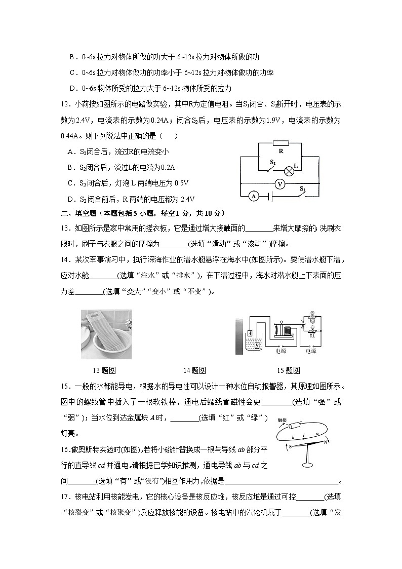 2021年山东省菏泽市郓城县中考模拟物理试题（一）03