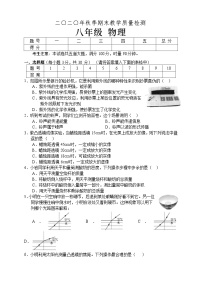 湖南省张家界市慈利县2020-2021学年八年级上学期期末考试物理试题