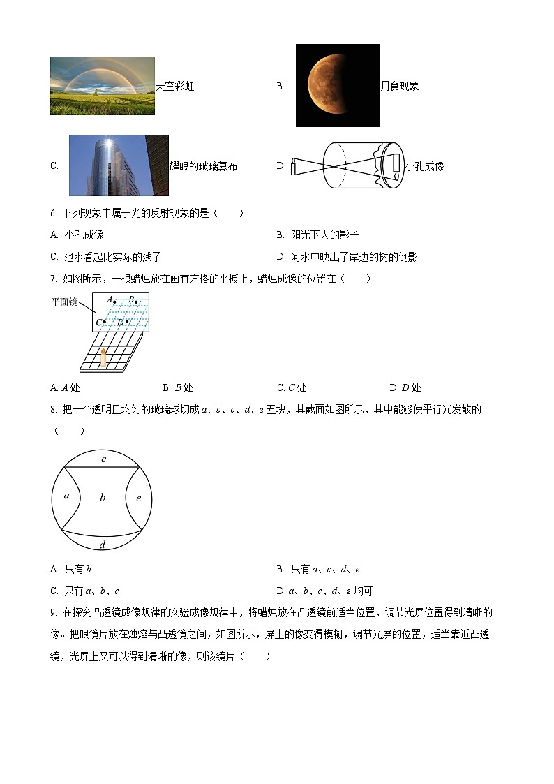 2023-2024学年广东省珠海市八年级上学期期中模拟物理试题（原卷版）第2页
