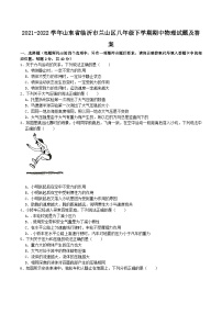 2021-2022学年山东省临沂市兰山区八年级下学期期中物理试题及答案