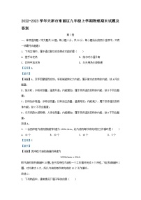 2022-2023学年天津市东丽区九年级上学期物理期末试题及答案