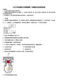 2023年安徽省九年级物理第一学期期末达标测试试题