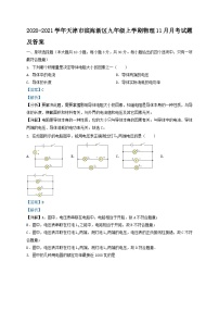 2020-2021学年天津市滨海新区九年级上学期物理11月月考试题及答案