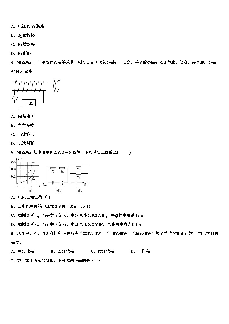 2023-2024学年福建省九年级物理第一学期期末质量跟踪监视试题第2页