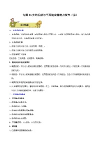 专题06 光的反射与平面镜成像特点探究（易）2023-2024学年初中物理中考专项复习