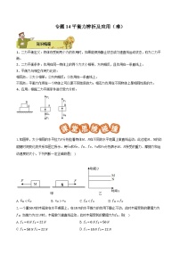 专题14平衡力辨析及应用（难）2023-2024学年初中物理中考专项复习