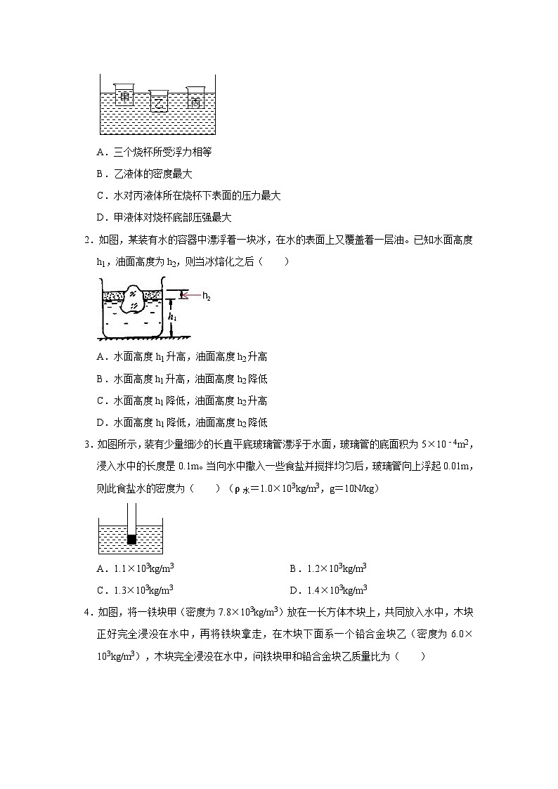 35物体的浮沉条件及其应用、浮力的应用（学生版）第2页