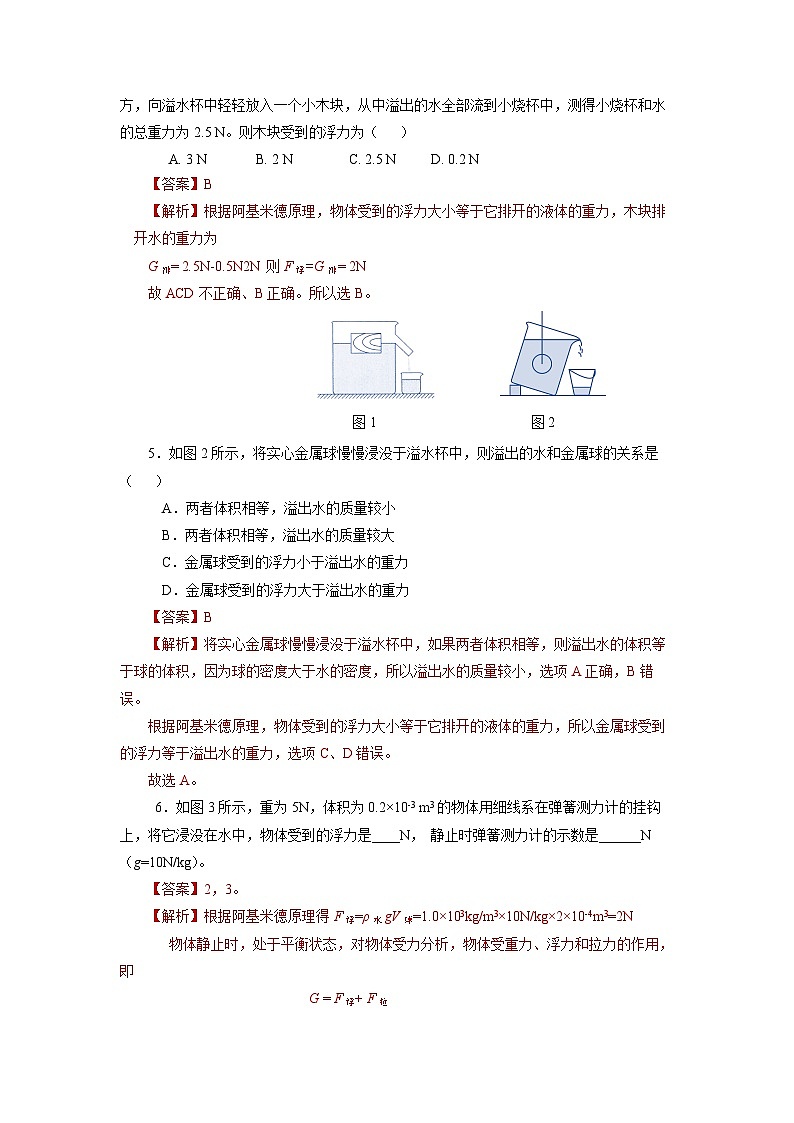 【核心素养】人教版八年级下册+第十章 +第2节《阿基米德原理》课件+教案+分层练习02