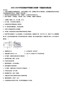 2023-2024学年甘肃省中学物理九年级第一学期期末经典试题