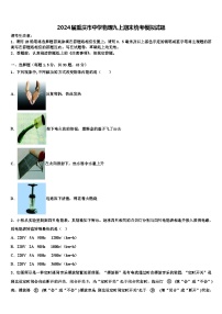 2024届重庆市中学物理九上期末统考模拟试题