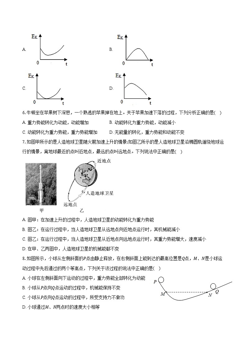 专题23 机械能及其转化（易）原卷版第3页