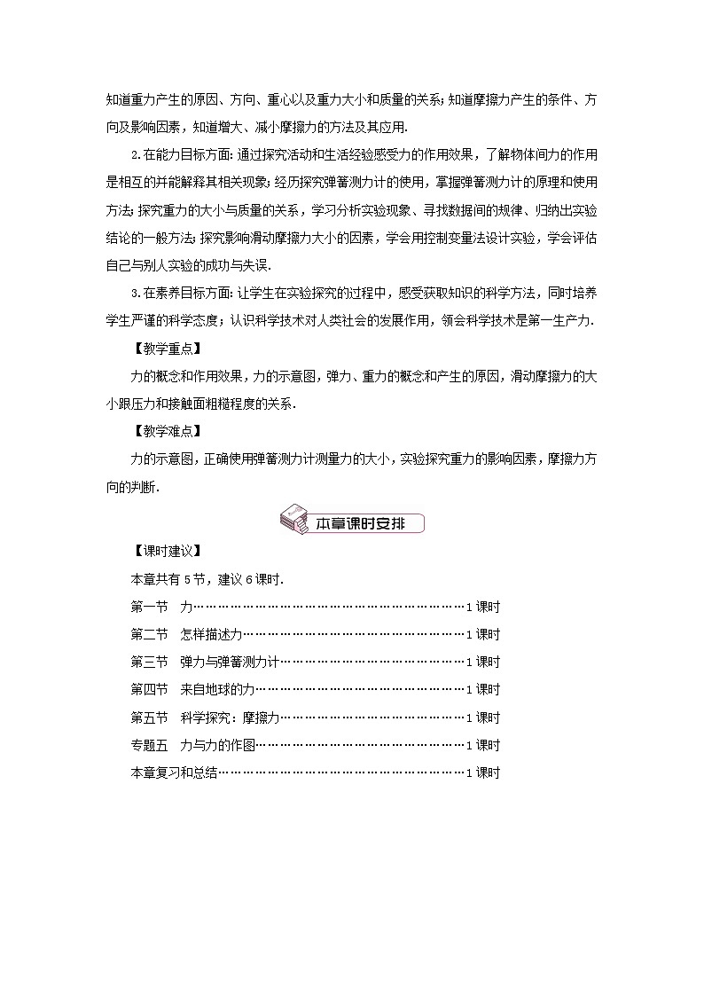 第六章熟悉而陌生的力第一节力教案（沪科版八年级上册）第2页