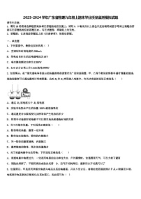 2023-2024学年广东省物理九年级上期末学业质量监测模拟试题