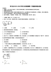 浙江省2023-2024学年九年级物理第一学期期末模拟试题