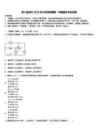 浙江省名校2023年九年级物理第一学期期末考试试题