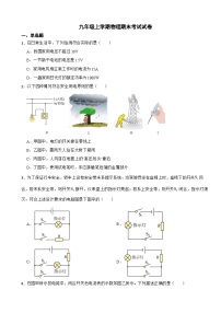 重庆市2023年九年级上学期物理期末考试试卷附答案