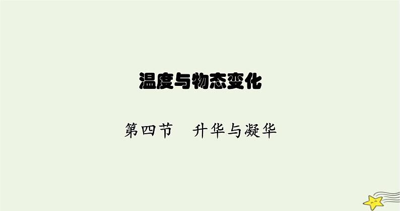 沪科版九年级物理第十二章温度与物态变化第四节升华与凝华课件01