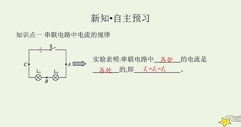 沪科版九年级物理第十四章了解电路第四节第二课时探究串并联电路中的电流特点课件第2页