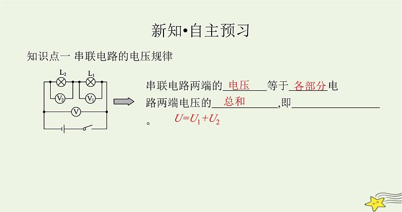 沪科版九年级物理第十四章了解电路第五节第二课时探究串并联电路中的电压特点课件第2页