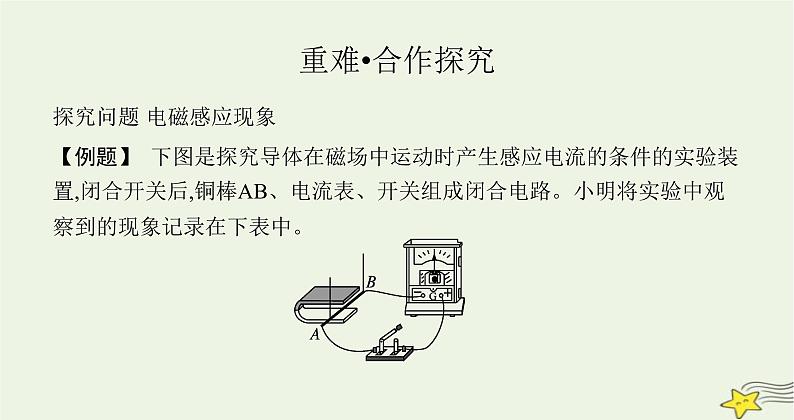 沪科版九年级物理第十八章电能从哪里来第二节科学探究怎样产生感应电流课件05