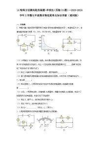 14特殊方法测电阻实验题-单安法（压轴15题）--2023-2024学年上学期九年级期末物理重难点知识突破（通用版）